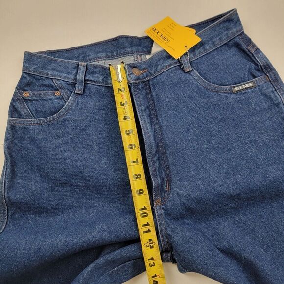 VTG Rockies Rocky Mountain High Rise Mom Jeans ASL Blue Denim 33/15 Bareback 90s - Picture 11 of 14